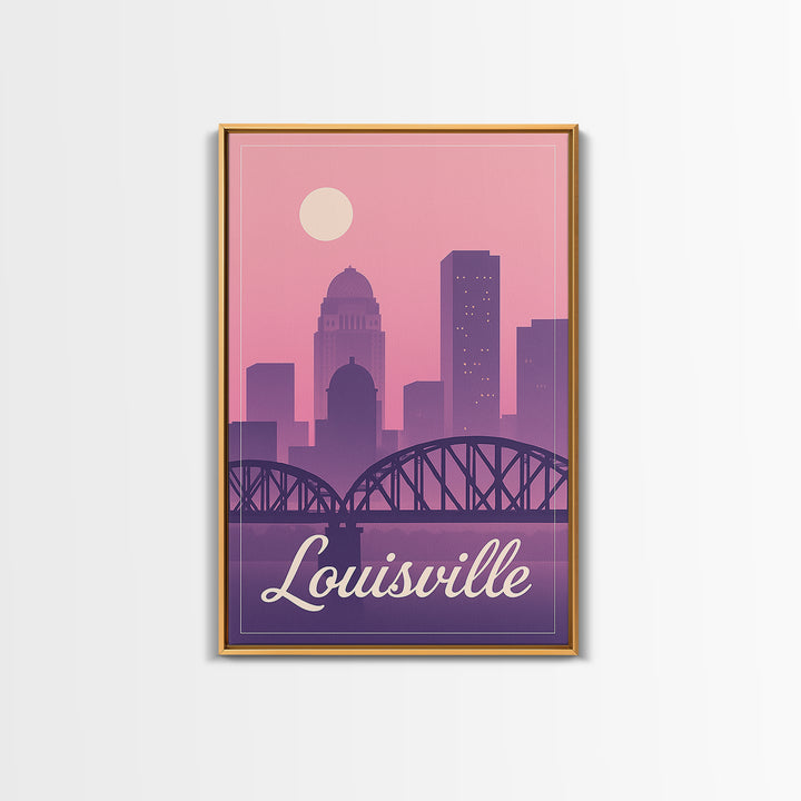 Lewisville Travel Poster, Framed Canvas Print, Classic Travel Poster Art, Lewisville Art Print, Vintage City Poster, Vintage City Art