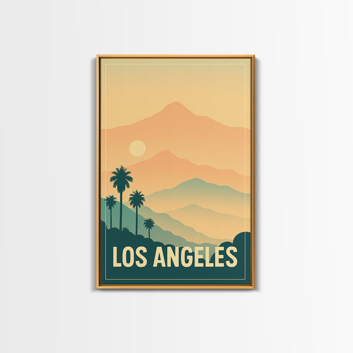 Los Angeles Travel Poster, Canvas Print, Classic Travel Poster Art, Los Angeles Art Print, Travel Art Print, Travel Wall Art, Home Decor