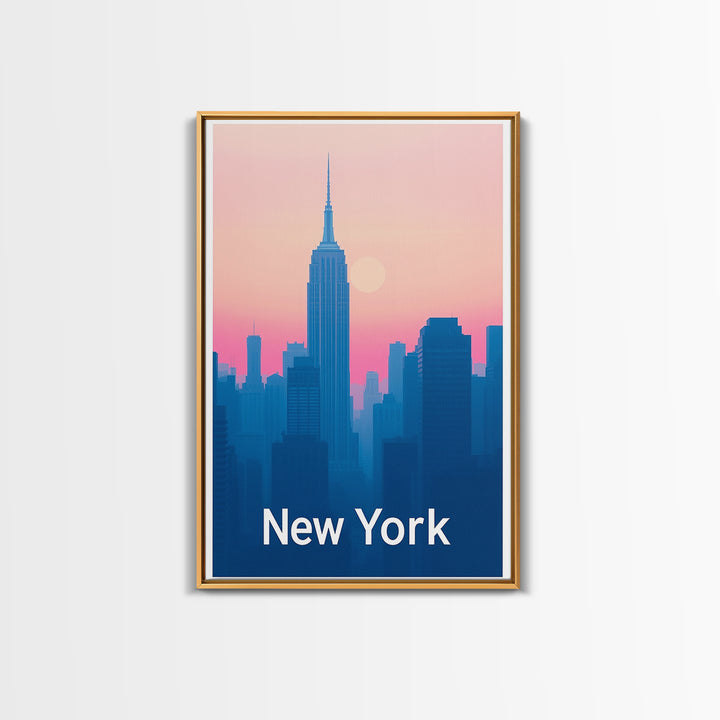 New York Travel Poster, Canvas Print, Classic Travel Poster Art, New York Travel Art, Modern Wall Decor, Fine Art Print, Retro Travel Print