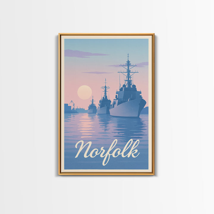 Norfolk Travel Poster, Framed Canvas Print, Classic Travel Poster Art, Norfolk Travel Art, City Art Print, Travel Poster Set, Art Print