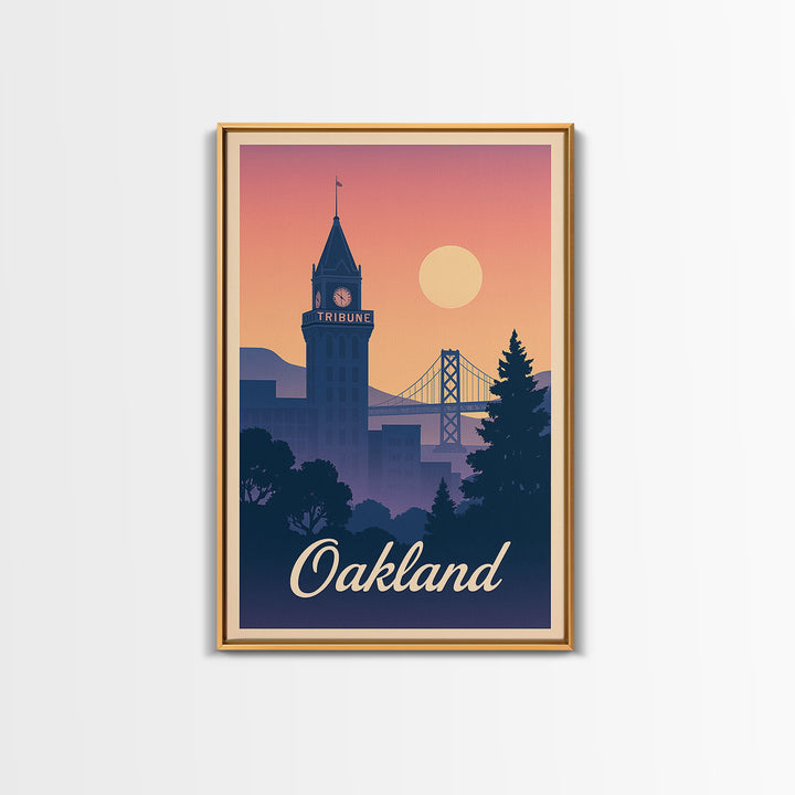 Oakland Travel Poster, Canvas Print, Classic Travel Poster Art, Oakland Poster Print, Travel Poster Set, Retro Travel Print, Retro Poster