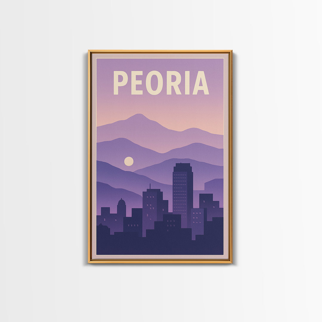 Peoria Arizona Travel Poster, Canvas Print, Vintage Travel Poster Art, Peoria Poster Print, Travel Art Print, Wall Art, Poster Art