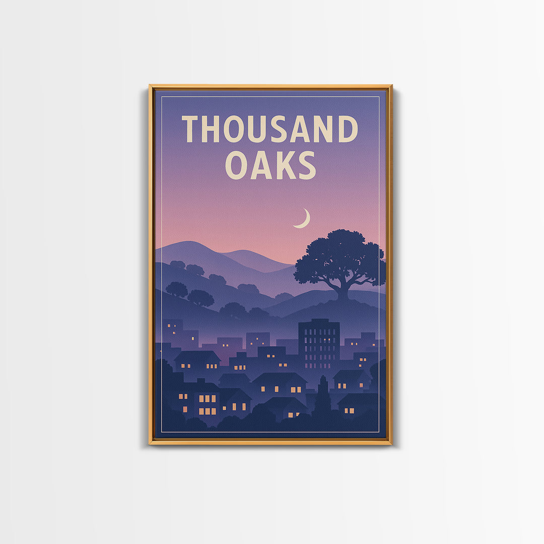 Thousand Oaks California Travel Poster, Canvas Print, Classic Poster Art, Thousand Oaks Wall Art, Gift For Travelers, Travel Poster Set