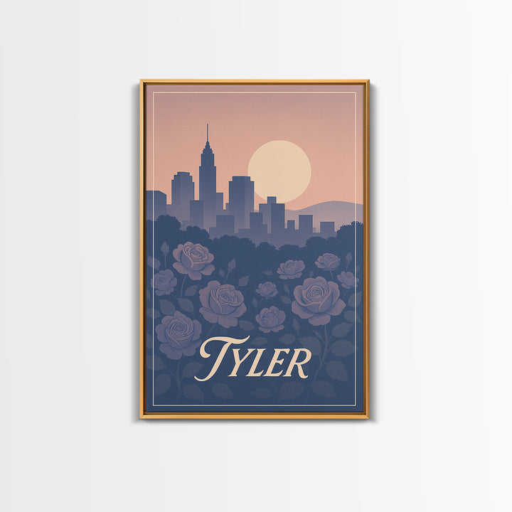 Tyler Travel Poster, Canvas Print, Vintage Travel Poster Art, Tyler Art Print, Gift For Travelers, Retro Travel Print, Travel Poster Set