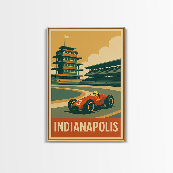 Indianapolis Indiana Travel Poster, Canvas Print, Vintage Theatre Style Art, Indianapolis Poster Print, Travel Poster Set, Travel Poster Art