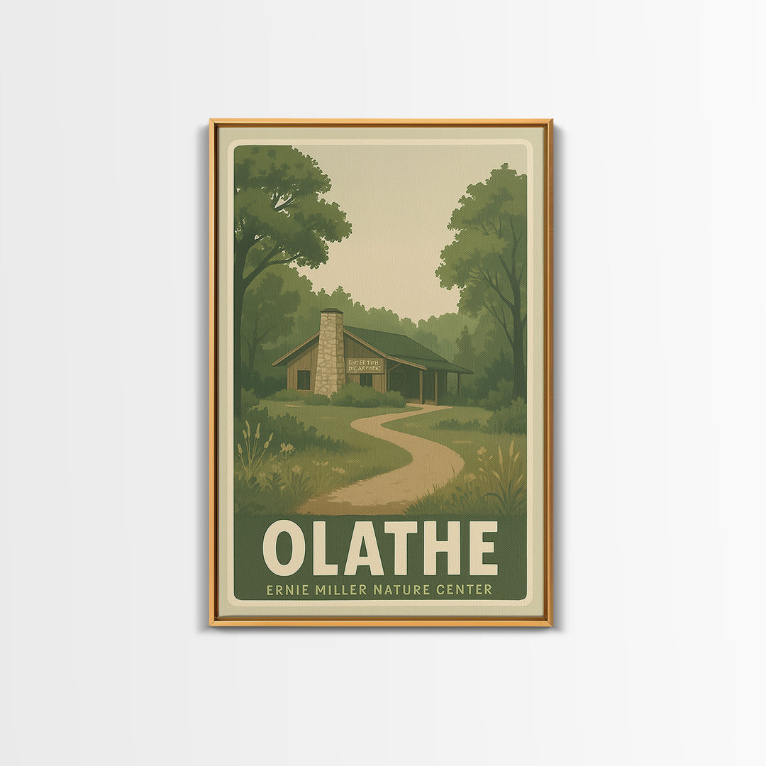 Olathe Kansas Travel Poster, Canvas Print, Old School Travel Poster, Olathe Art Print, City Illustration, Wall Art, Vintage Travel Art