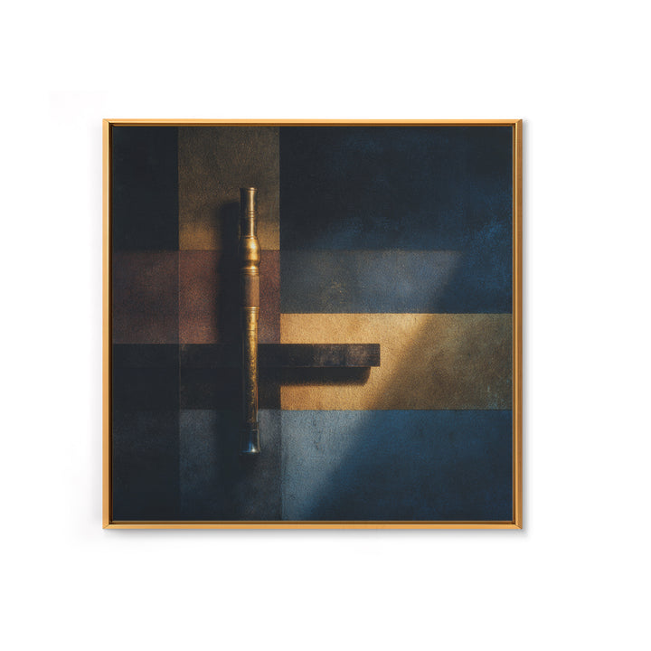 Conductor Baton and Sheet Shapes Without Text Canvas Print, Recording Studio Art, Music Posters, Studio Decor, Abstract Art, RSA-1x1-18