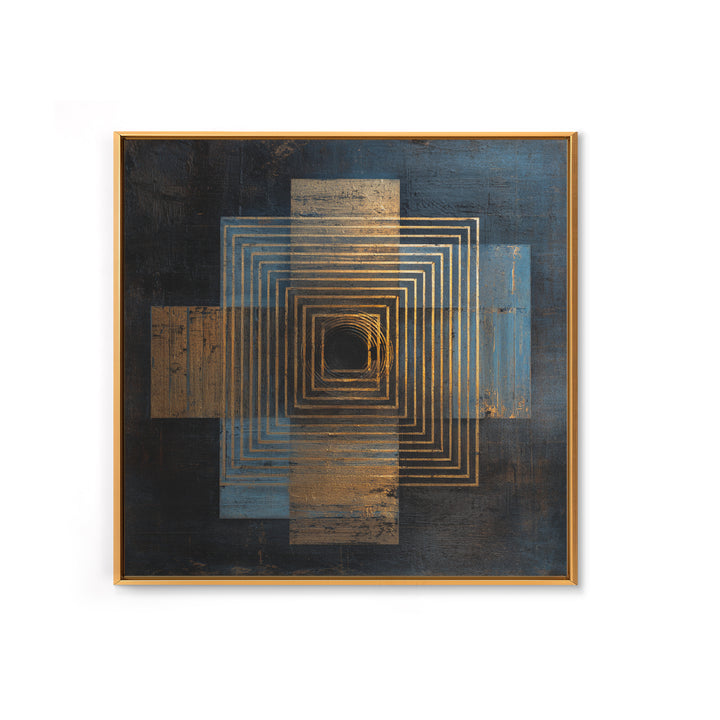 Soundwave Abstract with Black and Gold Lines Canvas Print, Recording Studio Art, Dtf Prints, Studio Decor, Fine Art, Analog, RSA-1x1-3