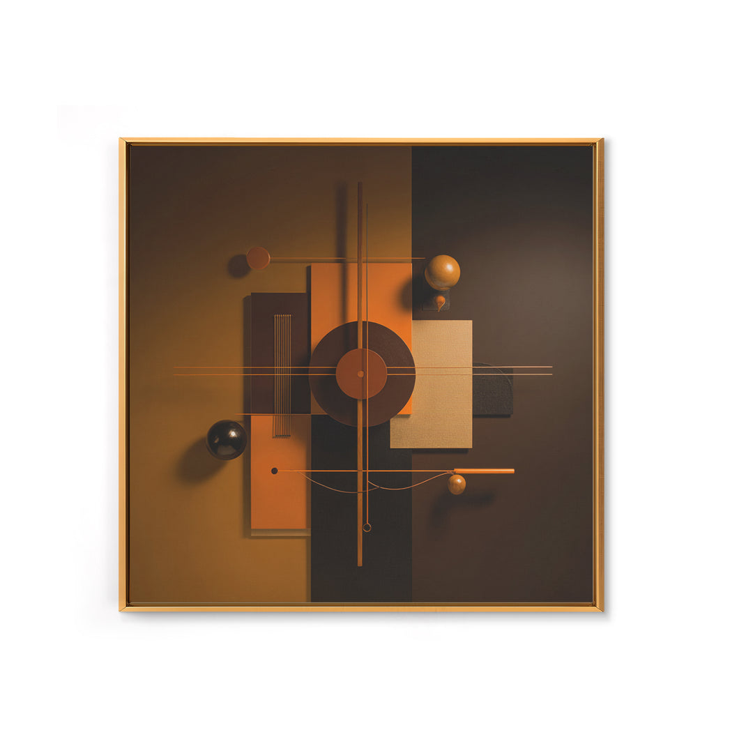 Conductor Baton and Sheet Shapes Without Text Framed Canvas Print, Recording Studio Art, Music Decor, Studio Decor, Analog, RSA-1x1-42