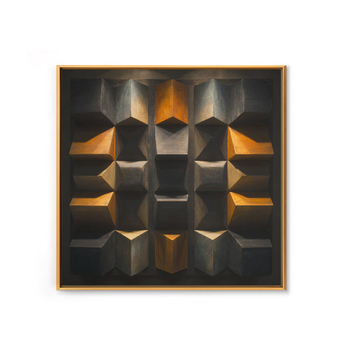 Sound Booth Foam Pattern Transformed into Design Framed Canvas Print, Recording Studio Art, Wall Decor, Studio Decor, Analog, RSA-1x1-48