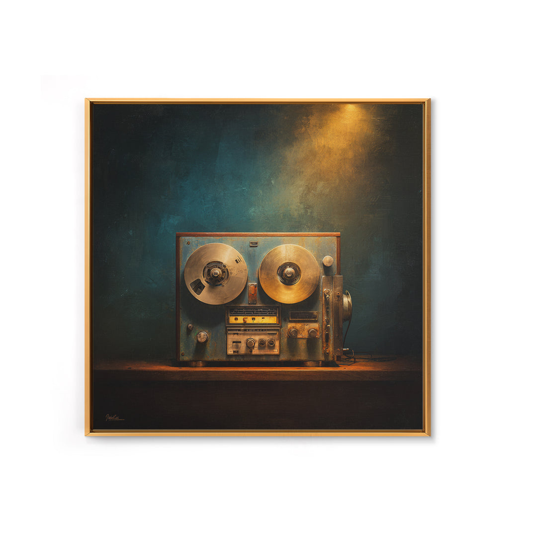 Reel to Reel Tape Machine Canvas Print, Recording Studio Art, Youtube Studio Decor, Studio Decor, Analog, Neutral Decor, RSA-1x1-50