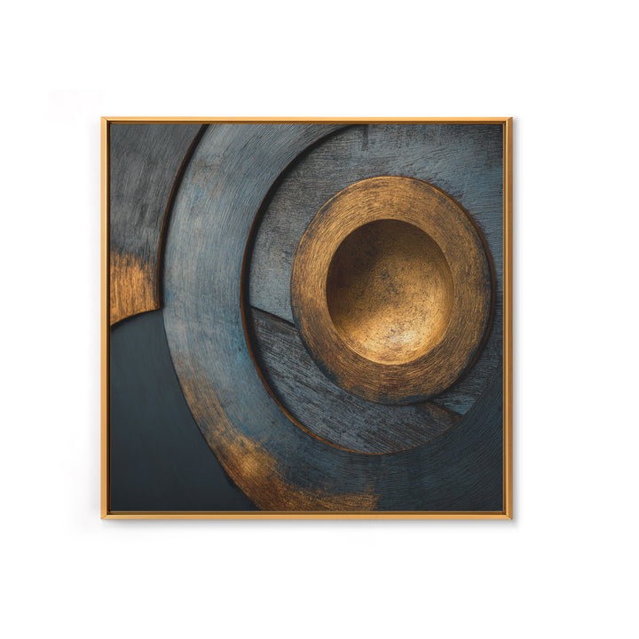 Vinyl Groove Closeup as Circular Abstract Framed Canvas Print, Recording Studio Art, Musician Posters, Studio Decor, Analog, RSA-1x1-62