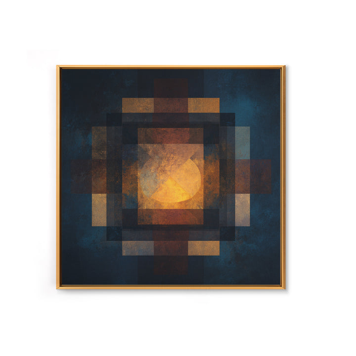 Album Cover Abstract Without Readable Text Framed Canvas Print, Recording Studio Art, Dtf Print, Studio Decor, Fine Art, Analog, RSA-1x1-70