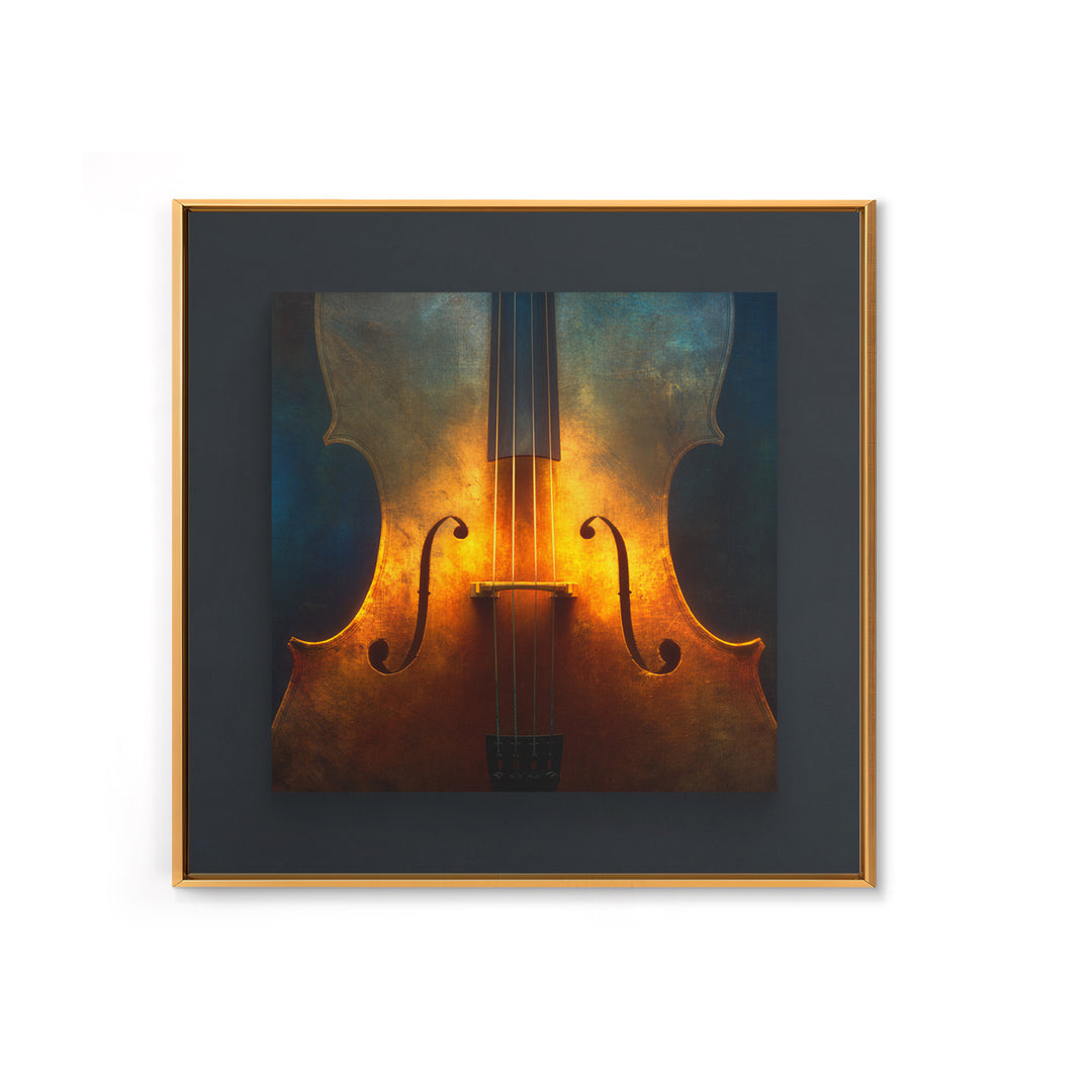 Cello Curve Closeup Canvas Print, Recording Studio Art, Music Room Decor, Studio Decor, Fine Art, Analog, Textured Painting, RSA-1x1-92