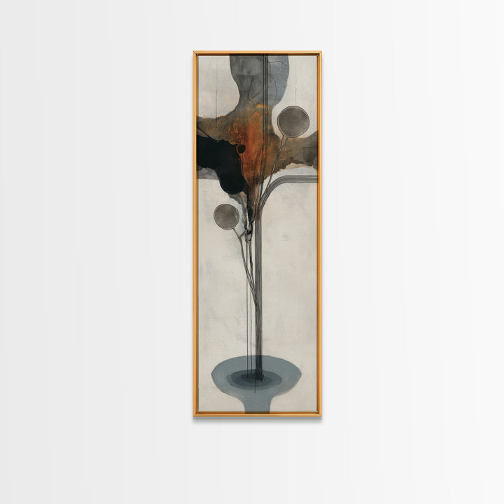 Soundwave Abstract with Black and Gold Lines Canvas Print, Recording Studio Art, Statement Artwork, Studio Decor, Analog, RSA-1x3-15