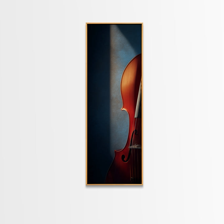 Cello Curve Closeup Canvas Print, Recording Studio Art, Neutral Decor, Studio Decor, Fine Art, Analog, Wall Art, Wall Decor, RSA-1x3-32