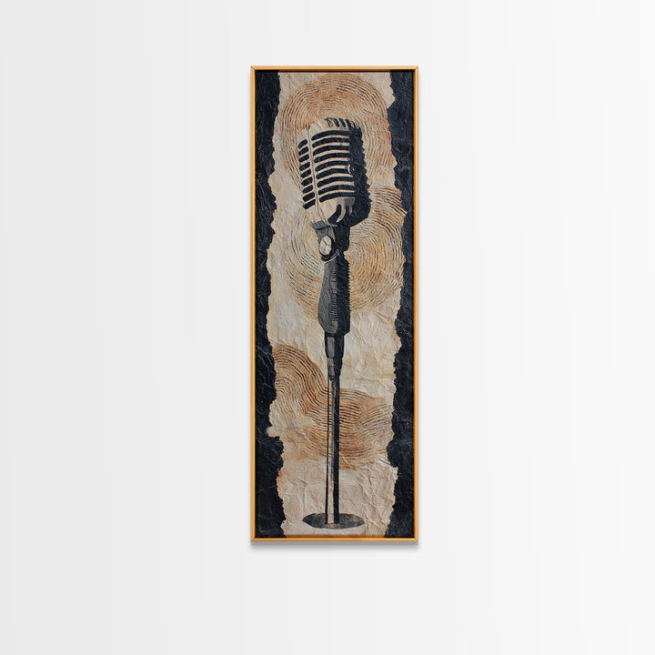 Album Cover Abstract Without Readable Text Canvas Print, Recording Studio Art, Youtube Studio Decor, Studio Decor, Analog, RSA-1x3-34