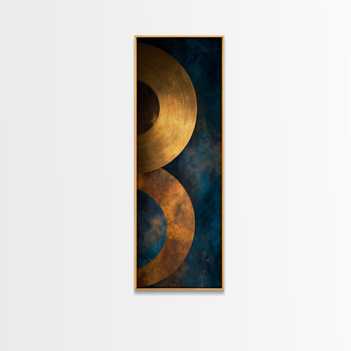 Vinyl Groove Closeup as Circular Abstract Canvas Print, Recording Studio Art, Downloadable Print, Studio Decor, Analog, RSA-1x3-50