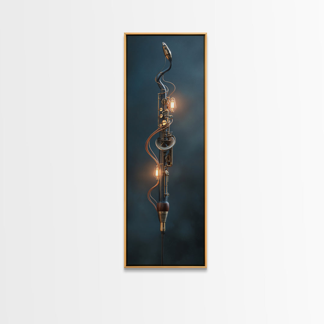 Microphone Cable Forming Elegant Line Art Canvas Print, Recording Studio Art, Studio Wall Art, Studio Decor, Abstract Art, RSA-1x3-9