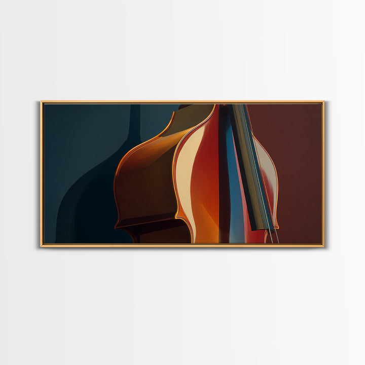 Cello Curve Closeup Framed Canvas Print, Recording Studio Art, Digital Download Art, Studio Decor, Analog, Downloadable Print, RSA-2x1-88
