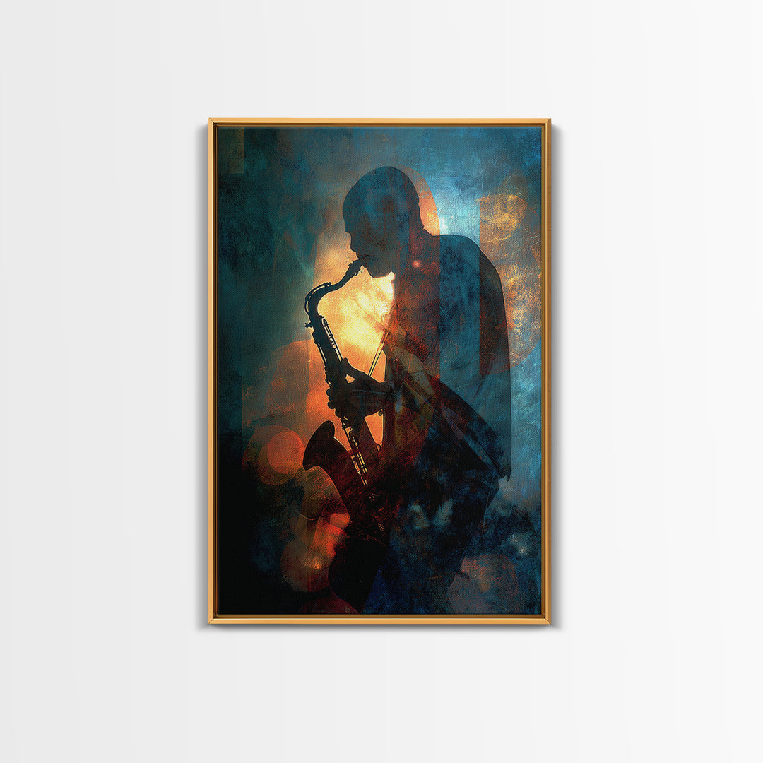 Album Cover Abstract Without Readable Text Framed Canvas Print, Recording Studio Art, Gallery Decor, Studio Decor, Analog, RSA-2x3-6