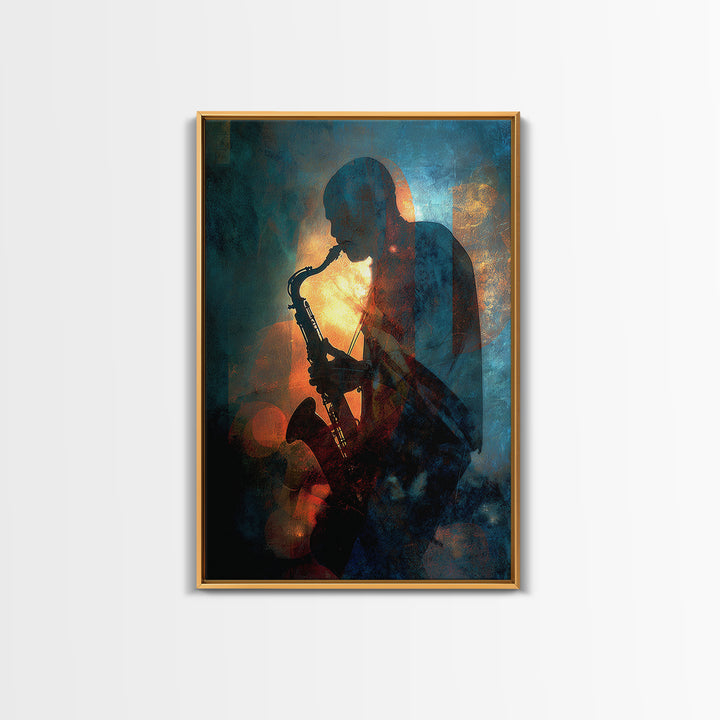 Album Cover Abstract Without Readable Text Framed Canvas Print, Recording Studio Art, Gallery Decor, Studio Decor, Analog, RSA-2x3-6