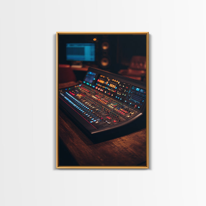 Mixing Console Faders Canvas Print, Recording Studio Art, Wall Art, Studio Decor, Abstract Art, Analog, Music Posters, RSA-2x3-62