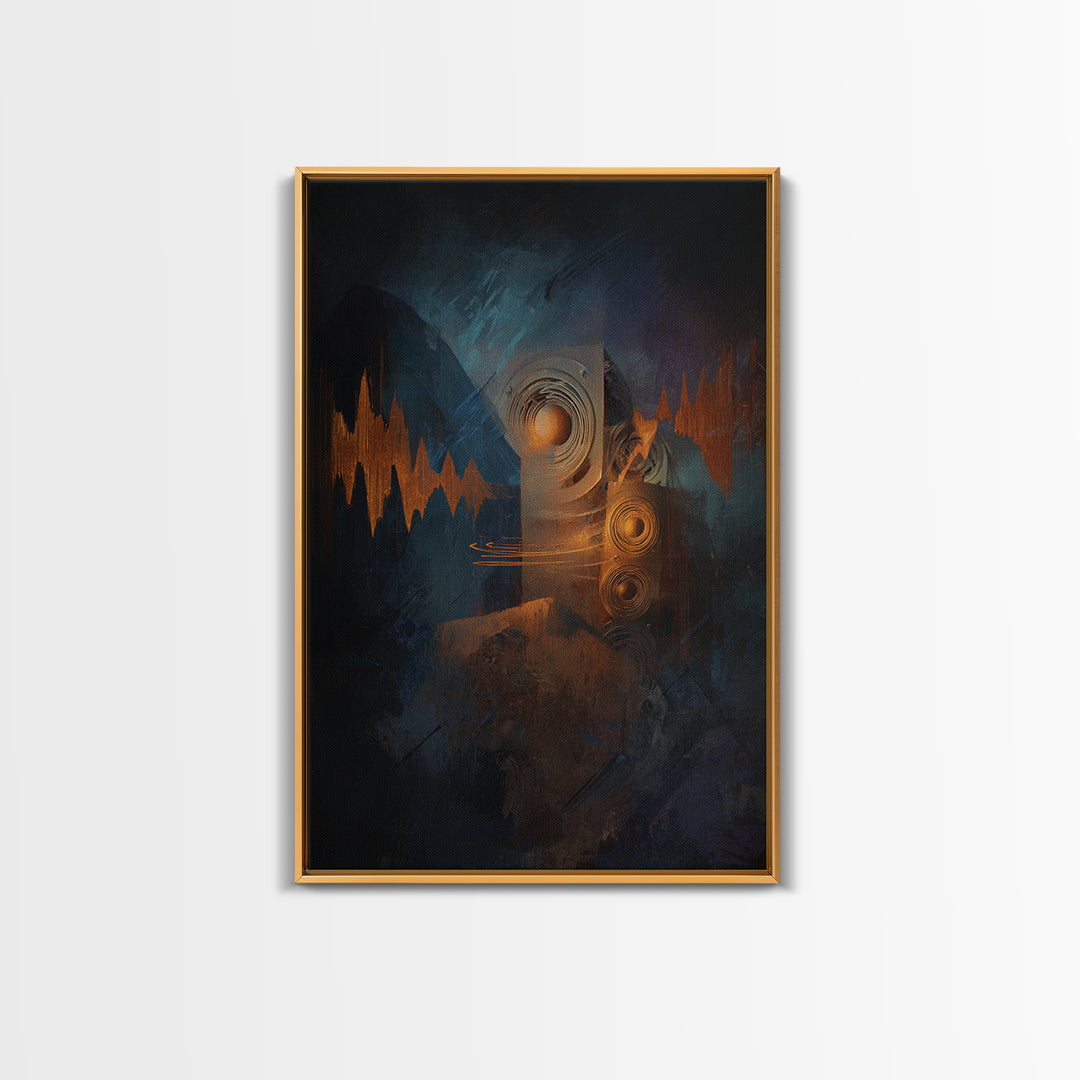 Album Cover Abstract Without Readable Text Canvas Print, Recording Studio Art, Minimalist Decor, Studio Decor, Analog, RSA-2x3-78