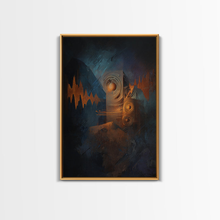 Album Cover Abstract Without Readable Text Canvas Print, Recording Studio Art, Minimalist Decor, Studio Decor, Analog, RSA-2x3-78