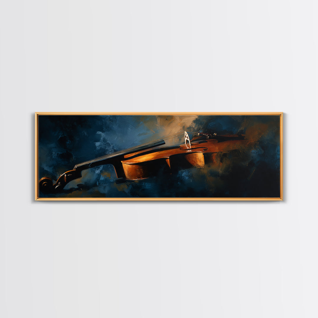 Cello Curve Closeup Canvas Print, Recording Studio Art, Guitar Wall Art, Studio Decor, Fine Art, Analog, Textured Painting, RSA-3x1-36