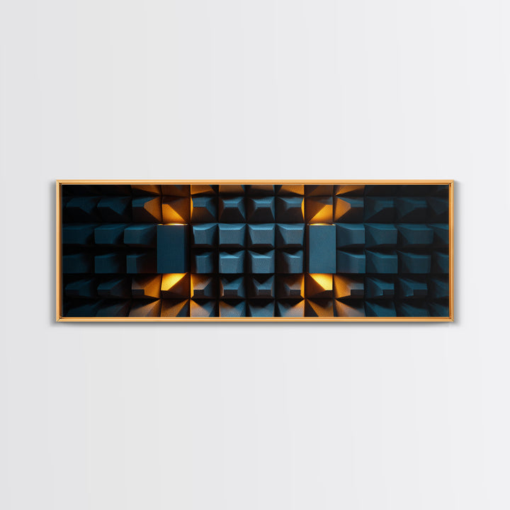 Sound Booth Foam Pattern Transformed into Design Canvas Print, Recording Studio Art, Music Print, Studio Decor, Analog, RSA-3x1-40