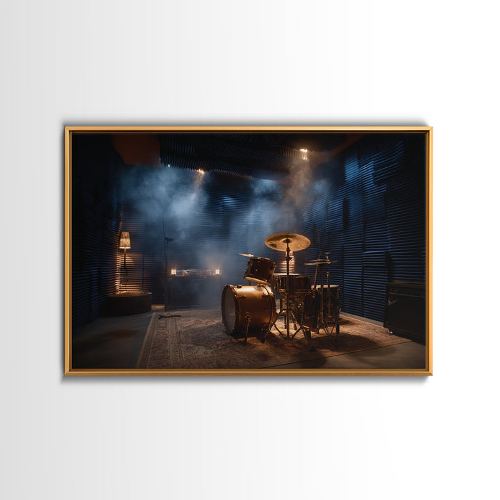 Sound Booth Foam Pattern Transformed into Design Framed Canvas Print, Recording Studio Art, Wall Decor, Studio Decor, Analog, RSA-3x2-28