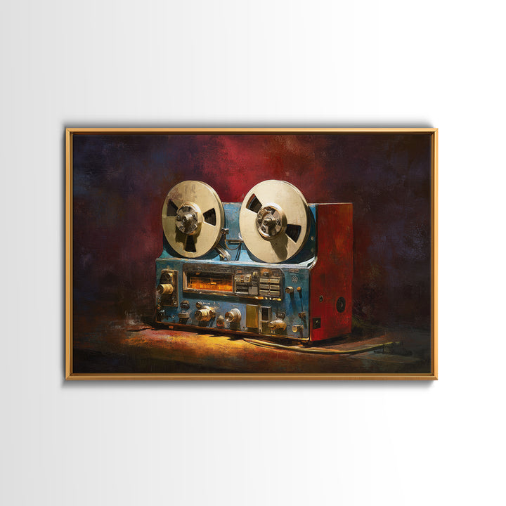 Reel to Reel Tape Machine Canvas Print, Recording Studio Art, Music Wall Art, Studio Decor, Fine Art, Analog, Musician Posters, RSA-3x2-30