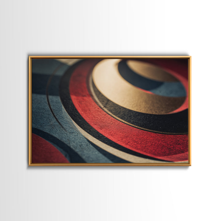 Vinyl Groove Closeup as Circular Abstract Canvas Print, Recording Studio Art, Dtf Prints, Studio Decor, Abstract Art, Analog, RSA-3x2-42
