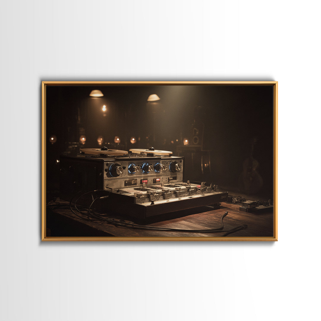 Reel to Reel Tape Machine Canvas Print, Recording Studio Art, Music Wall Art, Studio Decor, Fine Art, Analog, Musician Posters, RSA-3x2-54