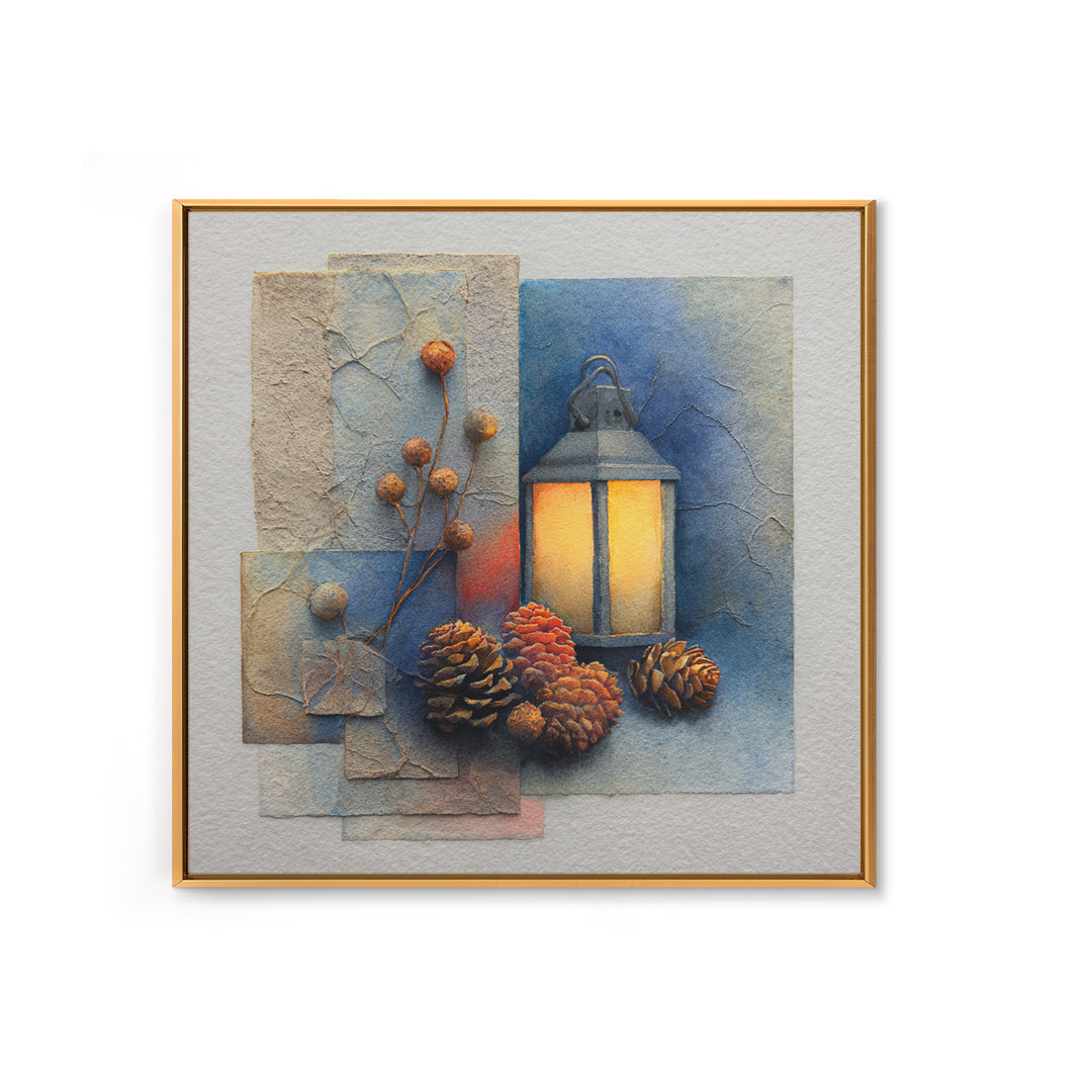Rusty Horseshoe and Rope Composition Framed Canvas Print, Rustic Art, Gallery Wall Set, Farmhouse Decor, Oil Painting, Rustic, RUS-1x1-61