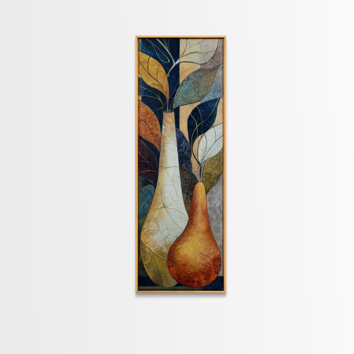 Rustic Pear and Apple Still Life Canvas Print, Rustic Art, Farmhouse Decor, Rustic, Gallery Wall Art, Landscape Wall Art, RUS-1x3-81