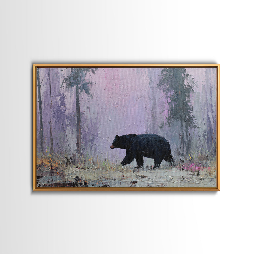 Buffalo Portrait with Western Texture Framed Canvas Print, Rustic Art, Digital Prints, Farmhouse Decor, Oil Painting, Rustic, RUS-3x2-2