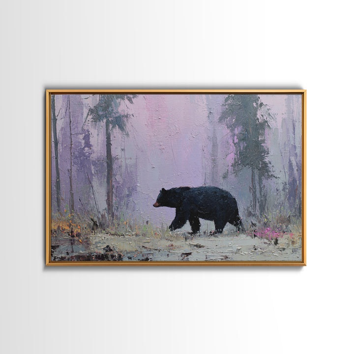 Buffalo Portrait with Western Texture Framed Canvas Print, Rustic Art, Digital Prints, Farmhouse Decor, Oil Painting, Rustic, RUS-3x2-2
