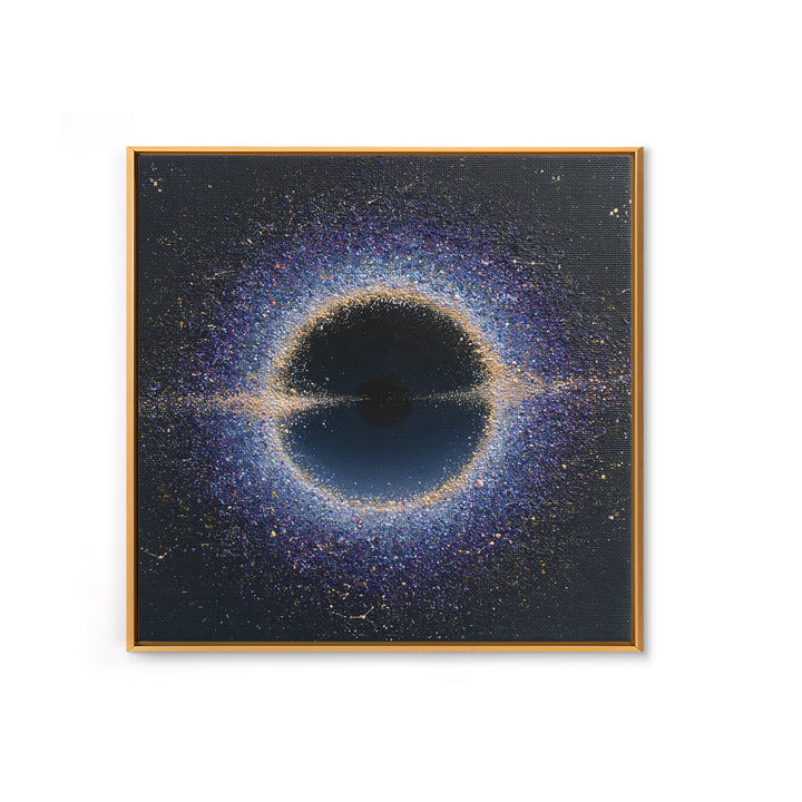 Black Hole with Radiant Accretion Ring Canvas Print, Space Art, Printable Art, Spa Decor, Fine Art, Serenity, Modern Decor, SAR-1x1-31