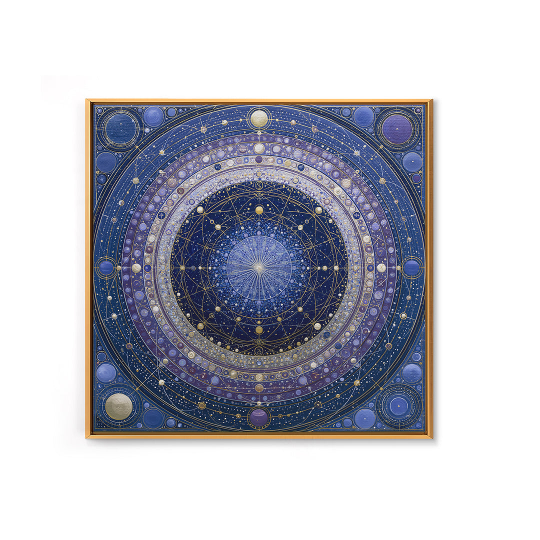 Planetary Rings Made of Ice and Light Canvas Print, Space Art, Boho Decor, Spa Decor, Fine Art, Serenity, Painting, Posters, SAR-1x1-90