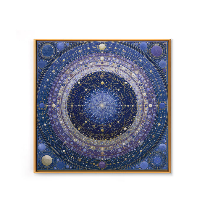 Planetary Rings Made of Ice and Light Canvas Print, Space Art, Boho Decor, Spa Decor, Fine Art, Serenity, Painting, Posters, SAR-1x1-90