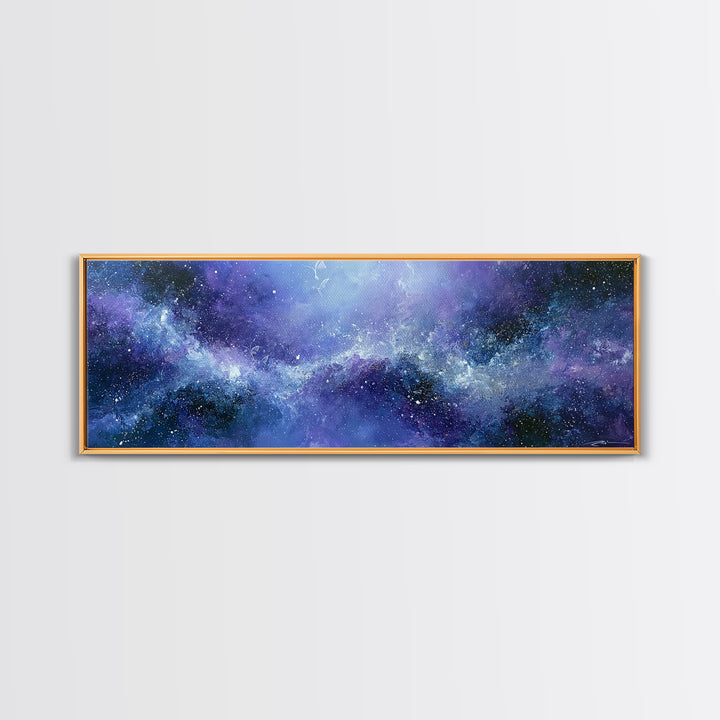 Distant Star Cluster Framed Canvas Print, Space Art, Posters, Spa Decor, Fine Art, Serenity, Abstract Art, Printable Art, SAR-3x1-84