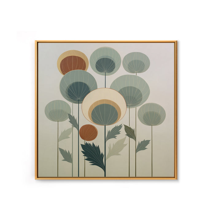Minimal Meadow Flowers Framed Canvas Print, Scandinavian Art, Fine Art Print, Living Room Decor, Fine Art, Nordic, Printable, SCA-1x1-34