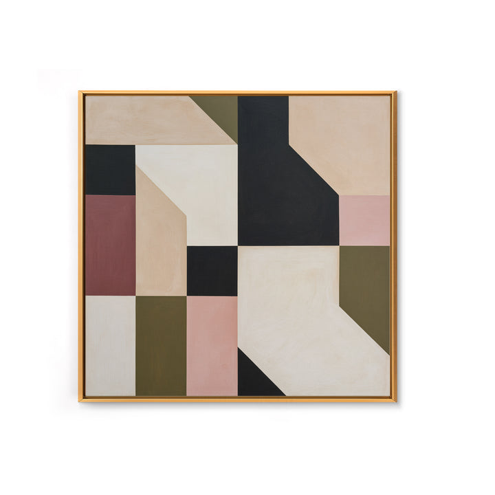 Scandinavian Textile Pattern Framed Canvas Print, Scandinavian Art, Abstract Wall Art, Living Room Decor, Fine Art, Nordic, SCA-1x1-64