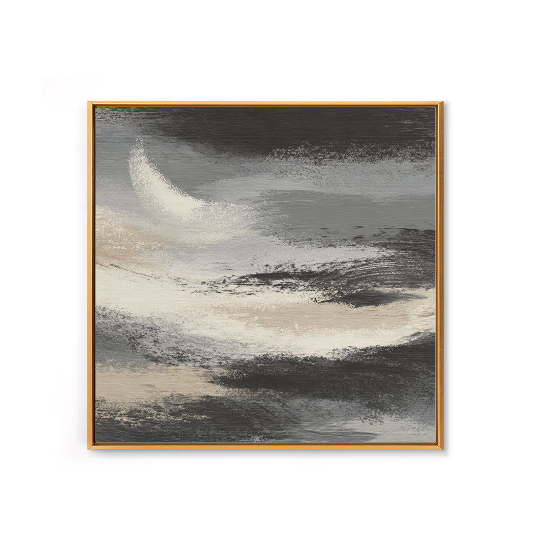 Herringbone Monochrome Pattern Framed Canvas Print, Scandinavian Art, Gallery Decor, Living Room Decor, Fine Art, Nordic, SCA-1x1-70