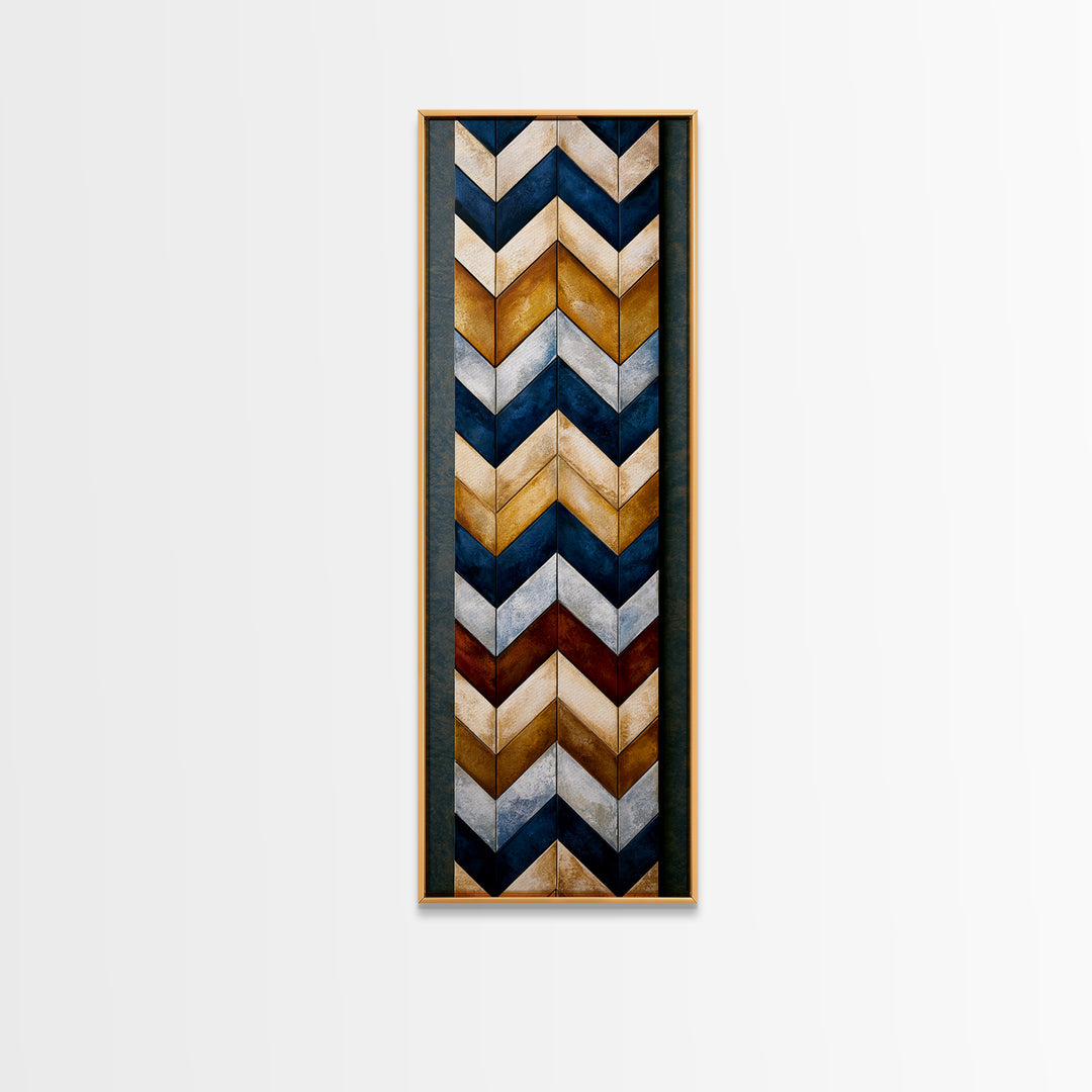 Herringbone Monochrome Pattern Canvas Print, Scandinavian Art, Modern Art, Living Room Decor, Fine Art, Nordic, SCA-1x3-10