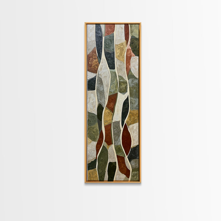 Simple Mushroom and Moss Forest Study Canvas Print, Scandinavian Art, Christmas Decor, Living Room Decor, Fine Art, Nordic, SCA-1x3-12