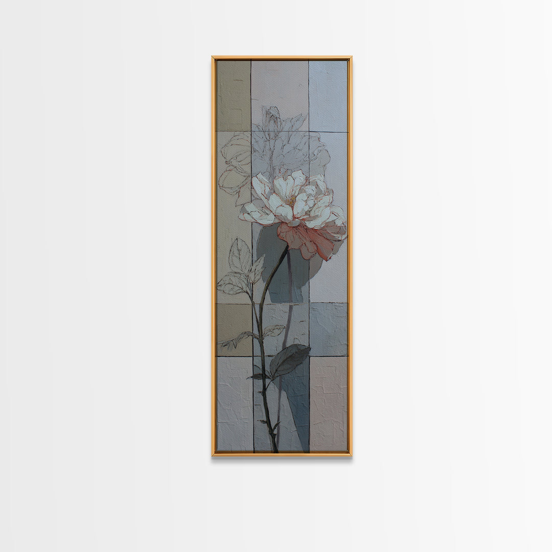 Nordic Folk Bird Canvas Print, Scandinavian Art, Boho Decor, Living Room Decor, Fine Art, Nordic, Luxury Decor, SCA-1x3-23