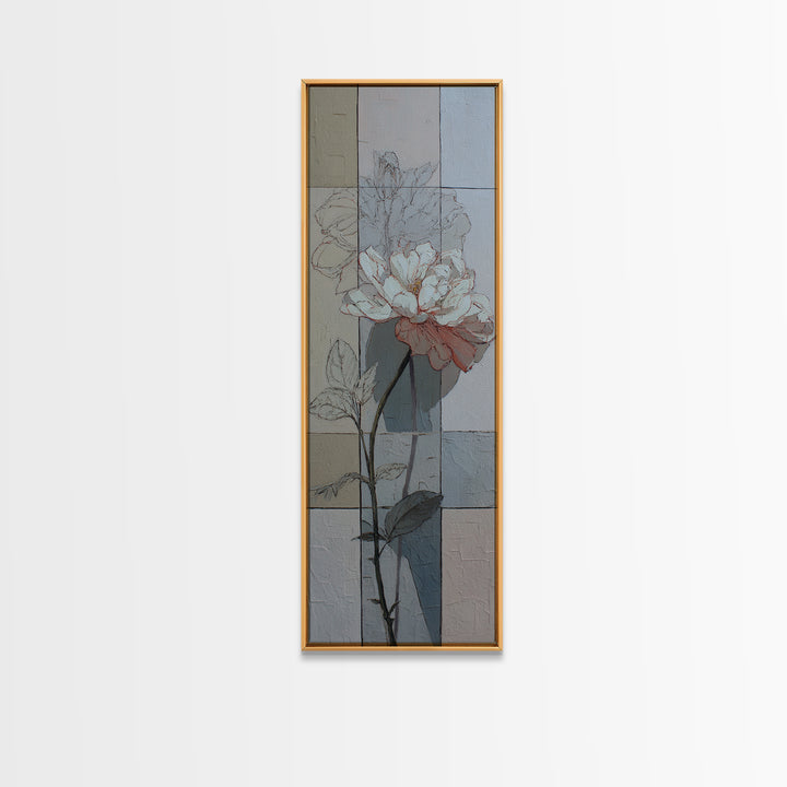 Nordic Folk Bird Canvas Print, Scandinavian Art, Boho Decor, Living Room Decor, Fine Art, Nordic, Luxury Decor, SCA-1x3-23